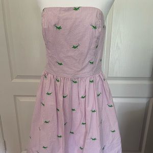 Lilly Pulitzer Strapless Seersucker Dress